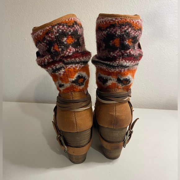 Steve Madden Leather Boho Southwestern Cognac Tolteca Mid-Calf Boot size… - Picture 7 of 10